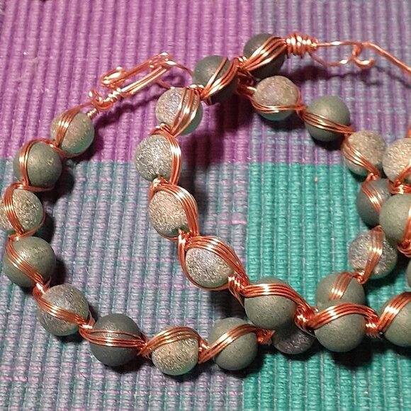 Handmade Copper Wire Wrapped Bracelets - Picture 1 of 3